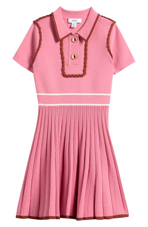 Reiss Kids' Freeda Jr Sweater Dress In Pink