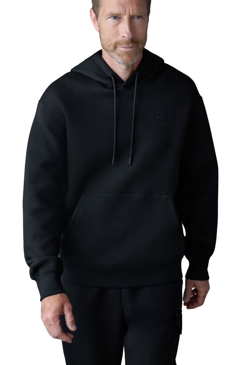 Krystian Double Face Jersey Hoodie, Alternate, color, BLACK