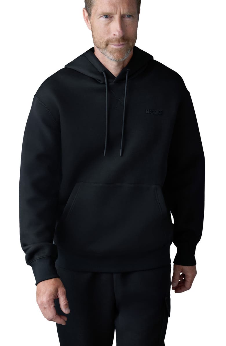 Mackage Krystian Double Face Jersey Hoodie, Alternate, color, Black