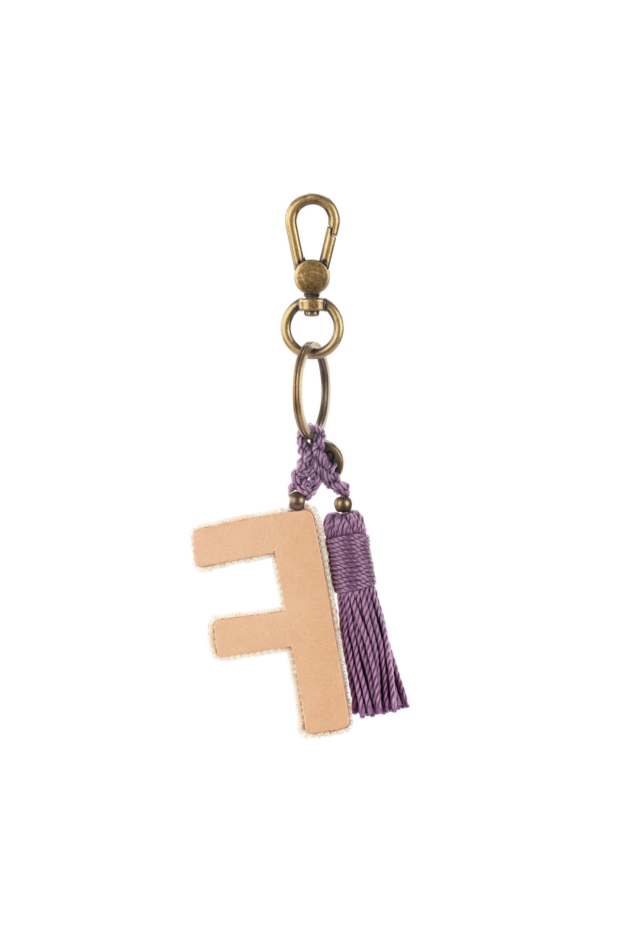 Yarnicharmz Hand Crochet Dangle - Letters, Alternate, color, F
