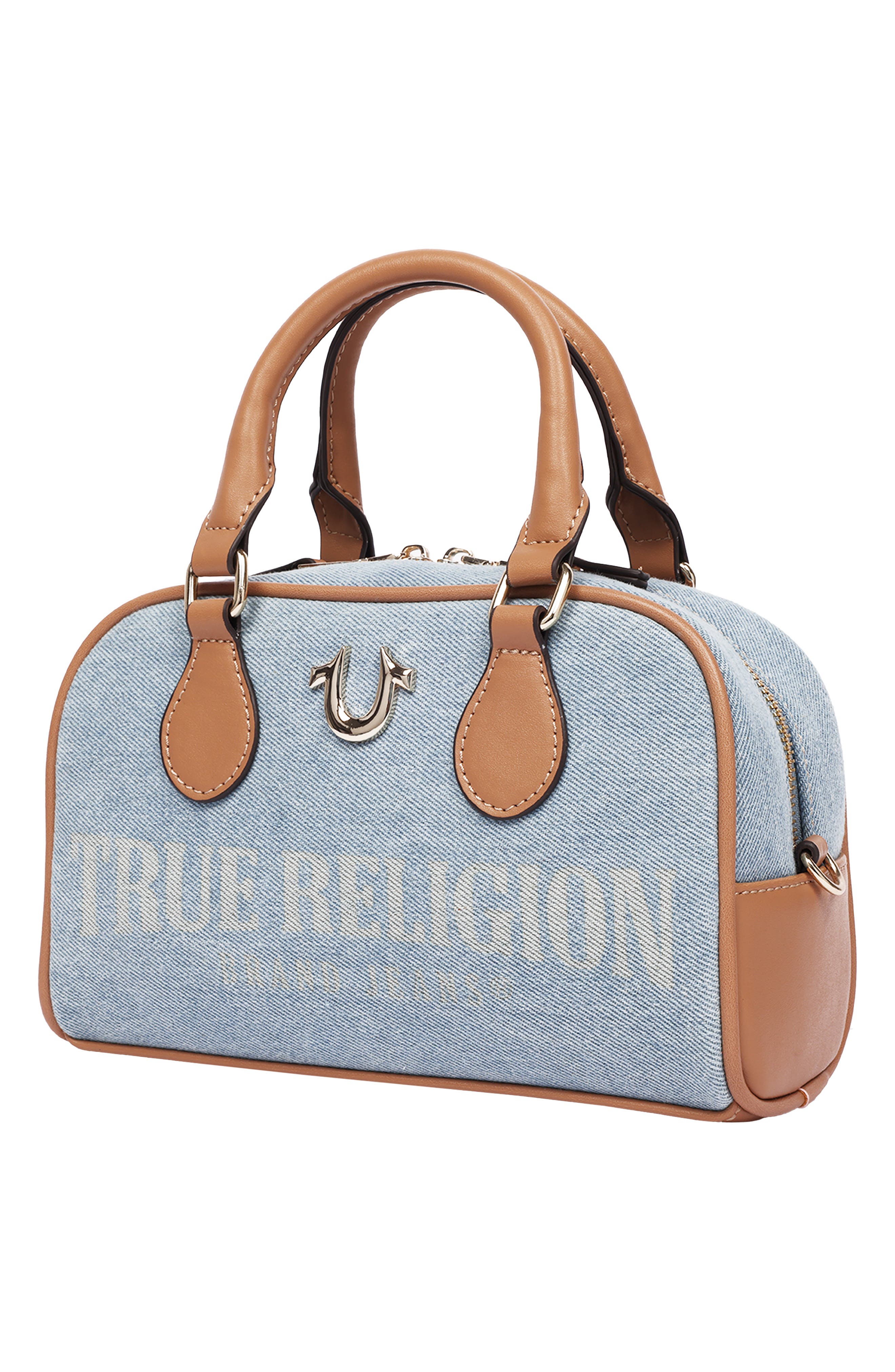 Denim Logo Mini Crossbody Bag, Alternate, color, DENIM