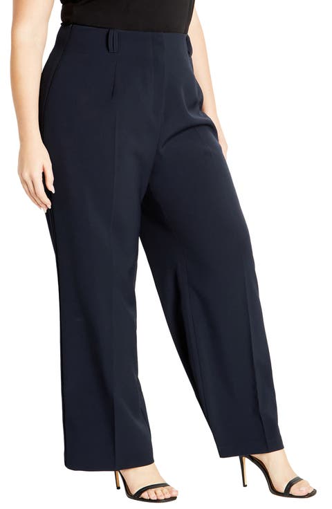 Soraya Pleat Wide Leg Pants (Plus)