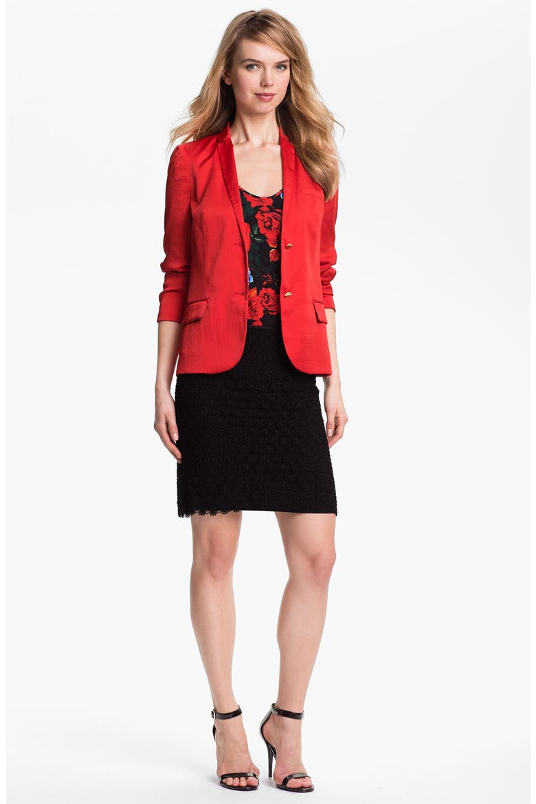 Rumpled Blazer, Alternate, color, CHERRY