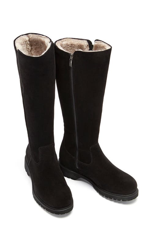 La Canadienne Helene Genuine Shearling Waterproof Boot In Black