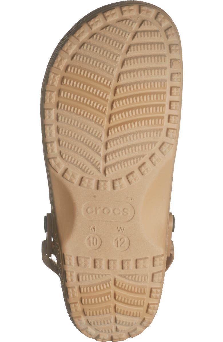 CROCS Classic Crafted Faux Suede Clog, Alternate, color, Cashew