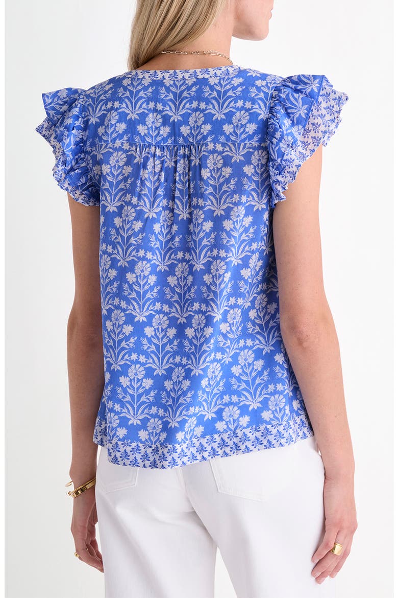 Adare Cotton Blend Dobby Top, Alternate, color, FLORAL BREAKER BLUE