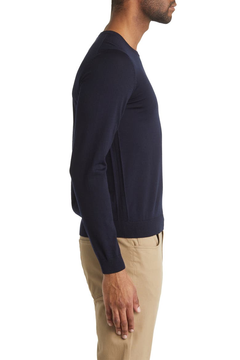 Leno Virgin Wool Crewneck Sweater, Alternate, color, DARK BLUE