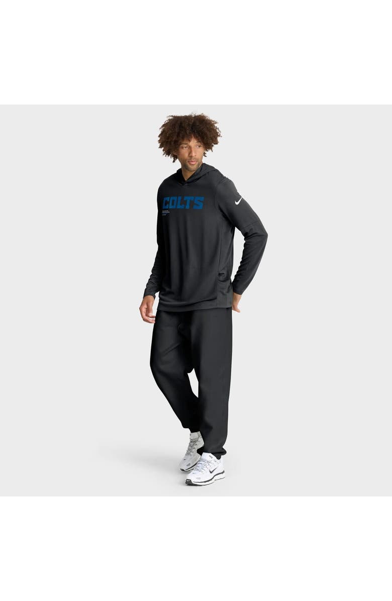 Nike Men's Nike Black Indianapolis Colts Sideline Pure Fury Performance Long Sleeve Hoodie T-Shirt, Alternate, color, Black