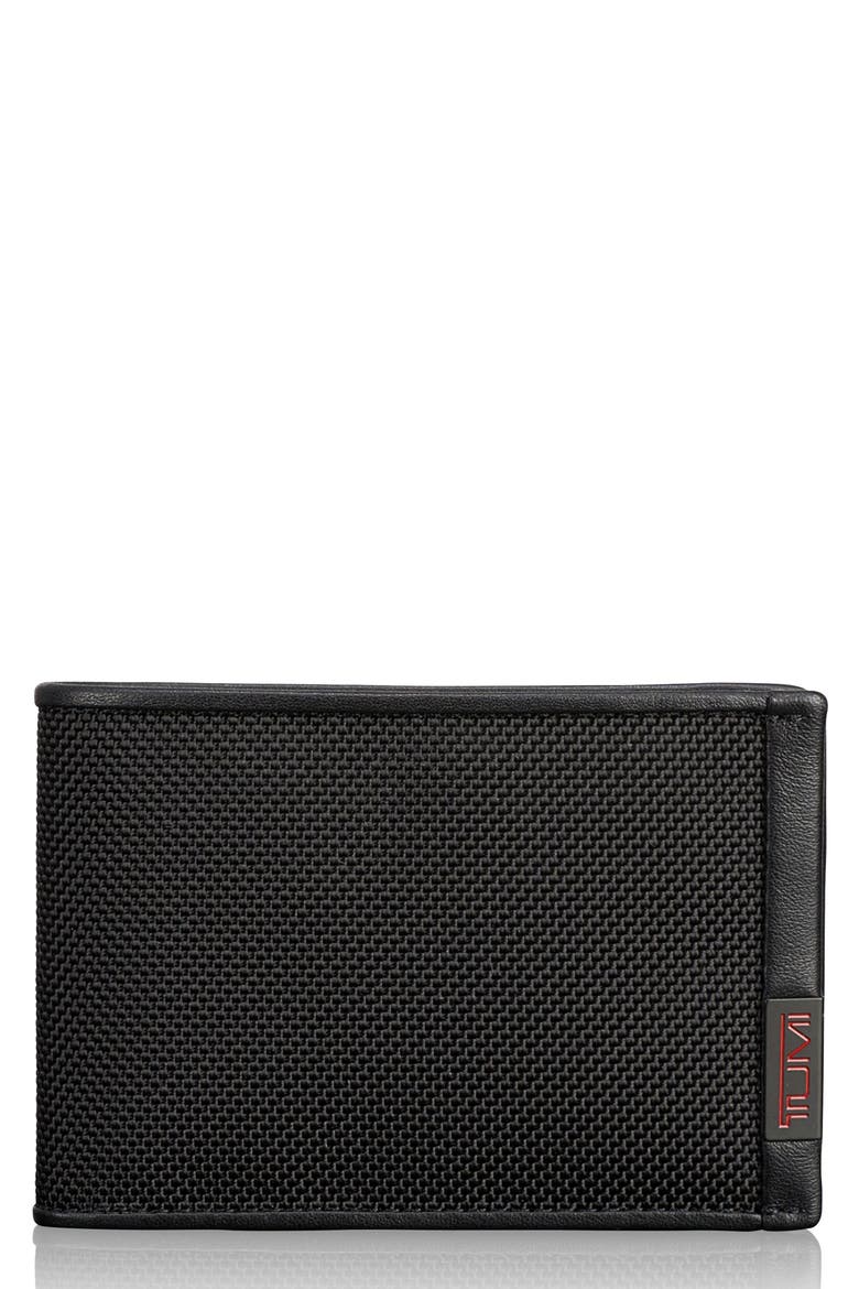 Alpha Slim Nylon Billfold, Main, color, BLACK BAL
