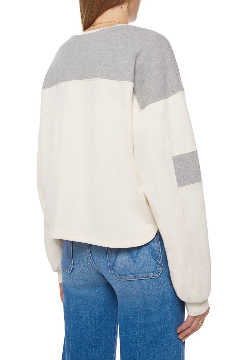 MOTHER The Champ Colorblock Cotton Graphic Sweatshirt, Alternate, color,