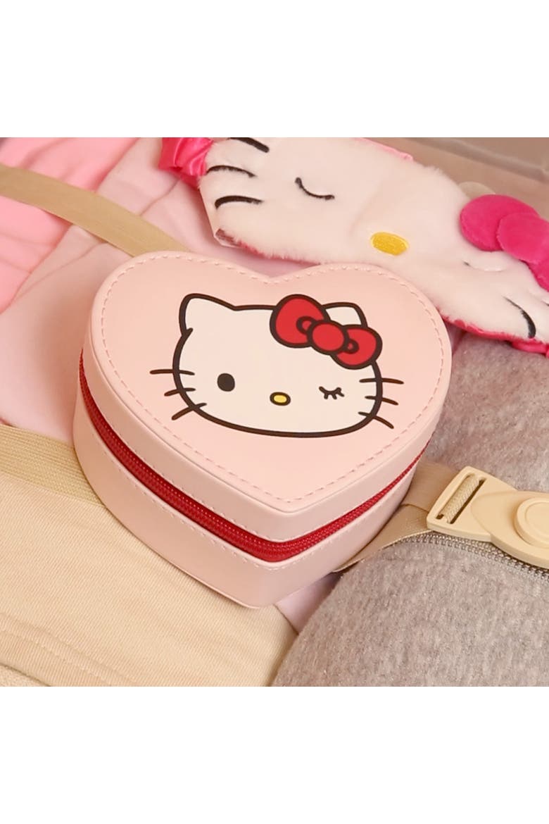 Heart Shaped Jewelry Travel Case, Alternate, color, Pink