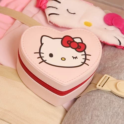 Hello Kitty Heart Shaped Jewelry Travel Case In Pink