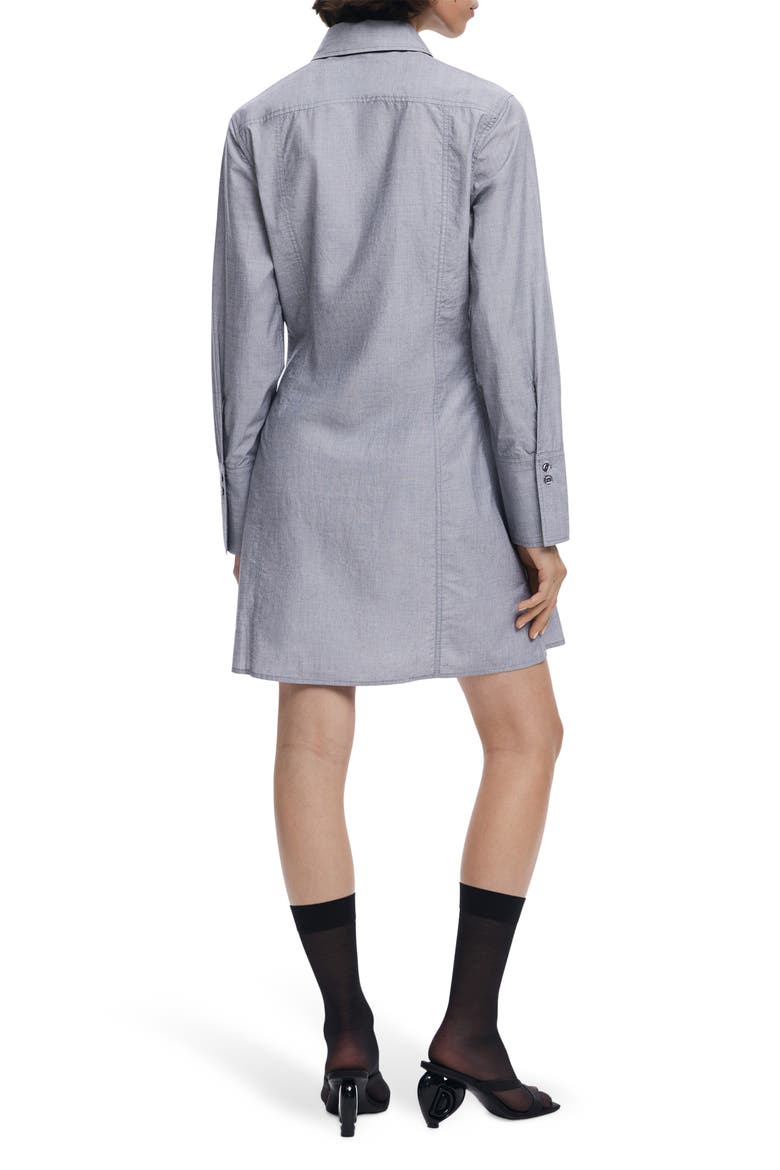 Long Sleeve Shirtdress, Alternate, color, ANTHRACITE GRAY