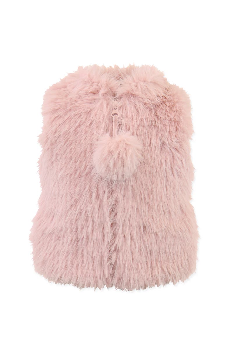 Faux Fur Zip Front Vest, Alternate, color, Berry Rain Shag