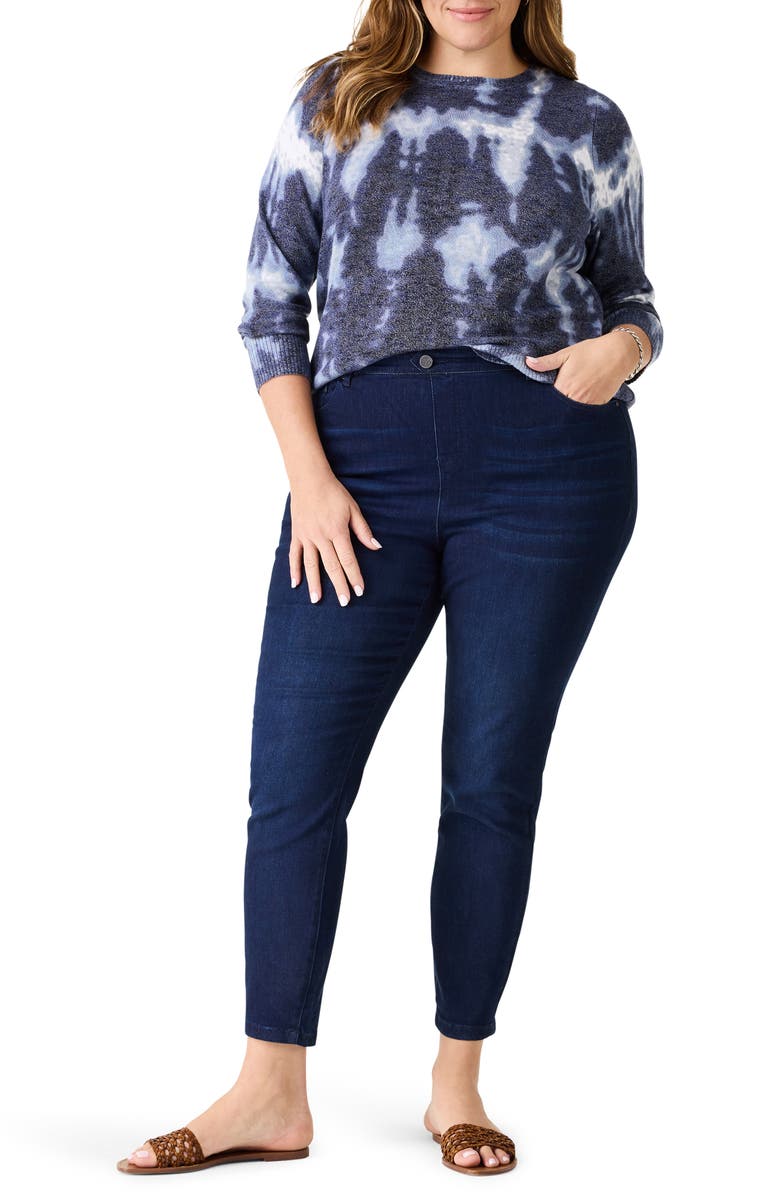 NIC+ZOE Supersoft Shibori Sweater, Alternate, color, Blue Multi