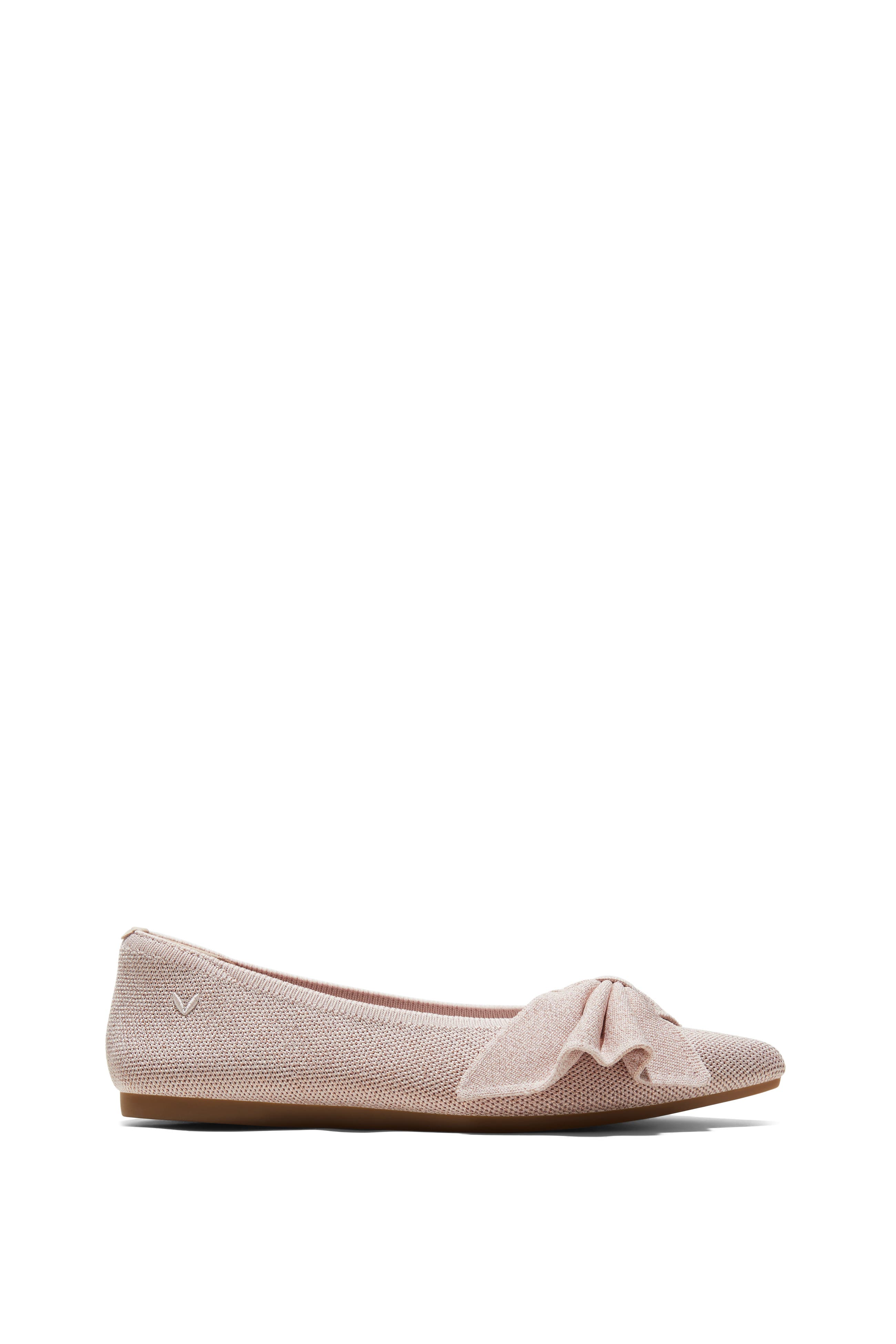 Azura Pointed-Toe Bow Flats, Alternate, color, Rose Gold