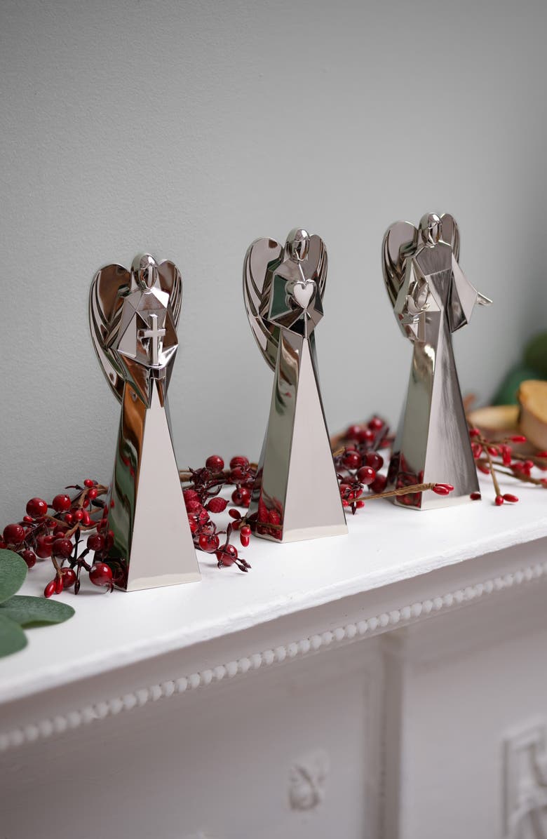 Nambé Set of 3 Angels, Alternate, color, White