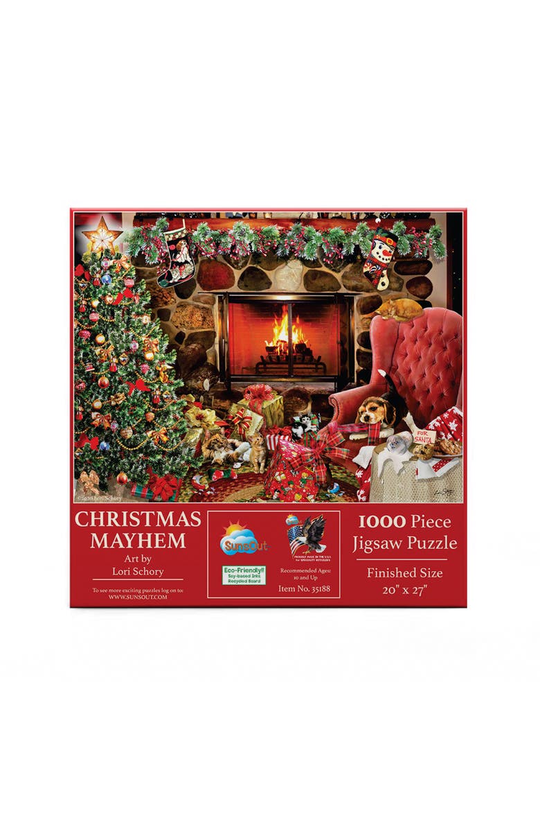 Sunsout Christmas Mayhem 1000 piece Jigsaw Puzzle for Adults, Alternate, color, Multicolor