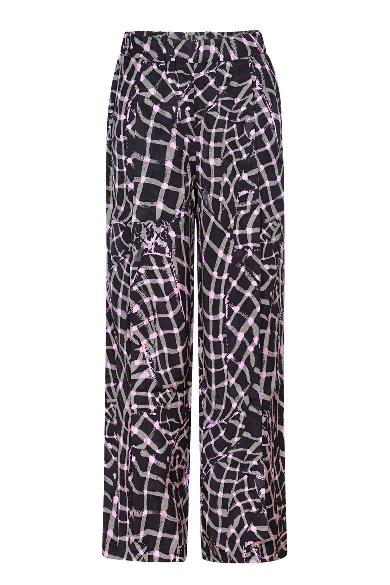 Pluos Relaxed Fit Silky Trouser, Main, color, Folds