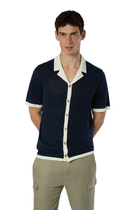 Linen Knit Camp Shirt