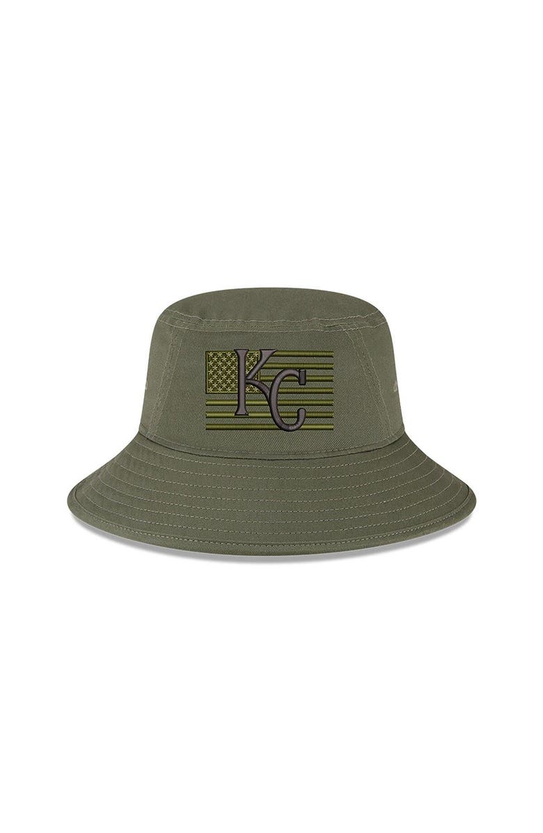 New Era Men's New Era Green Kansas City Royals 2023 Armed Forces Day Bucket Hat, Alternate, color, Green