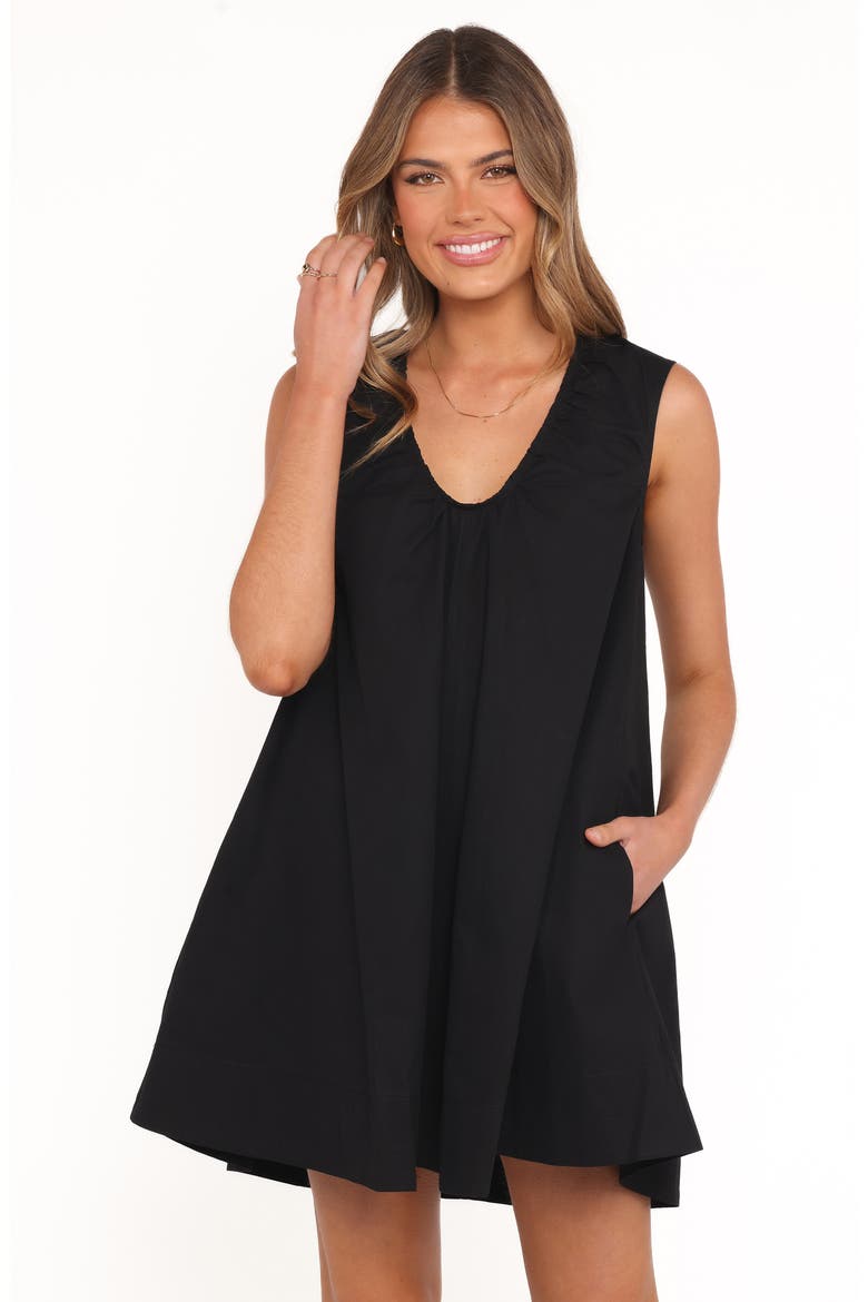 Jorah Sleeveless Minidress, Alternate, color, BLACK