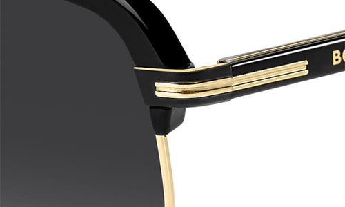 Hugo Boss Boss 59mm Gradient Square Sunglasses In Black Gold/dark Grey Sf