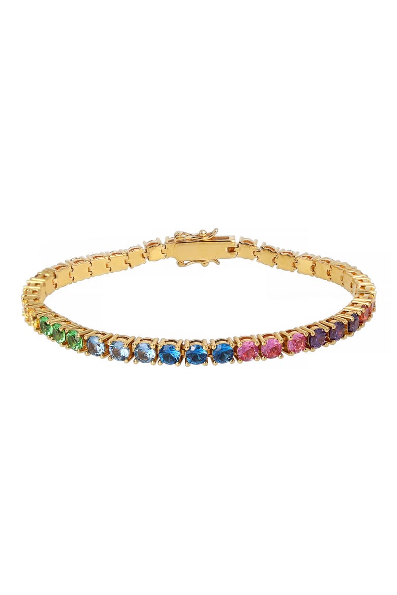 Rainbow Crystal Tennis Bracelet, Main, color, RAINBOW MULTI