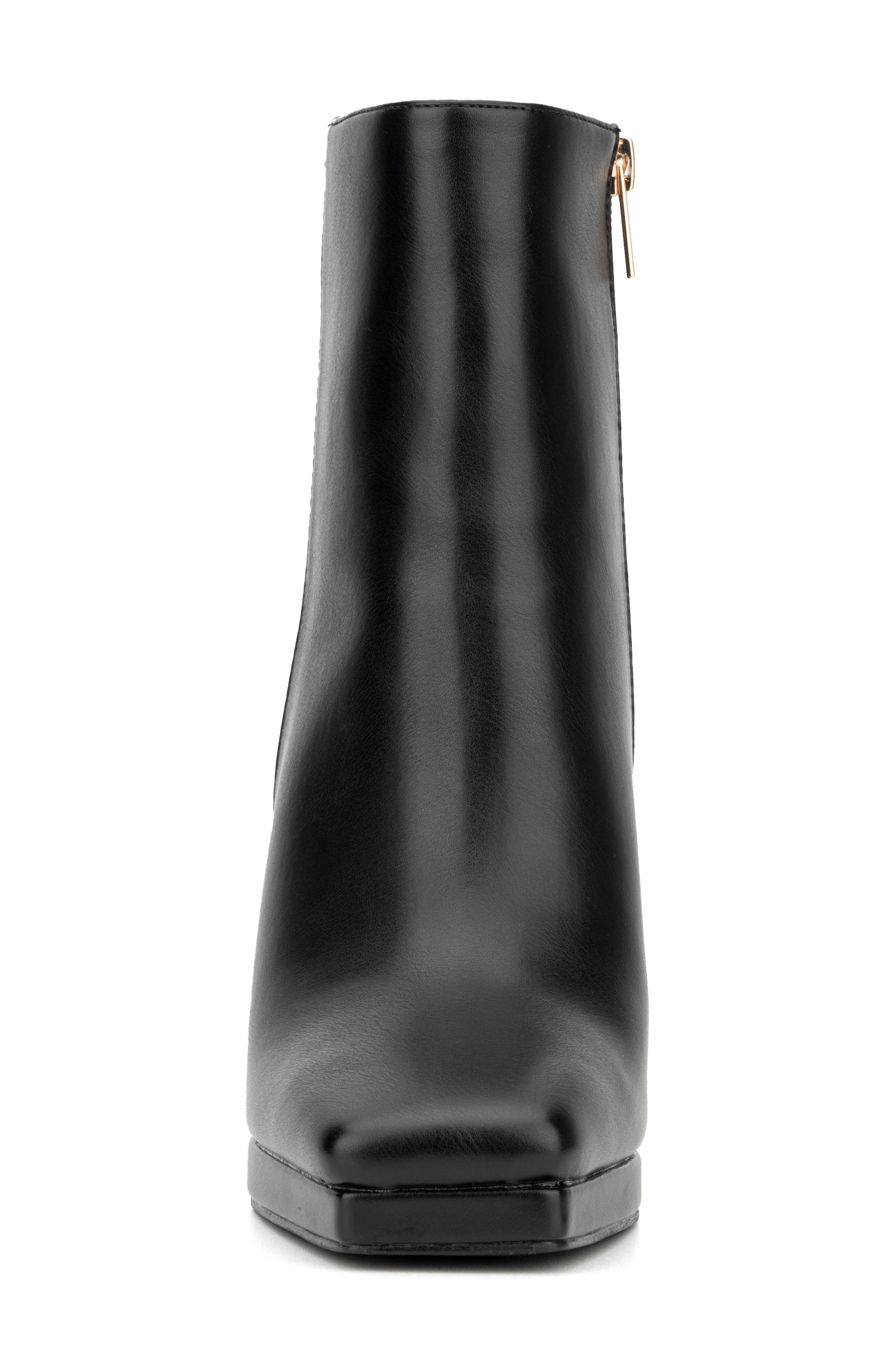 NEW YORK AND COMPANY Yolana Square Toe Bootie, Alternate, color, Black