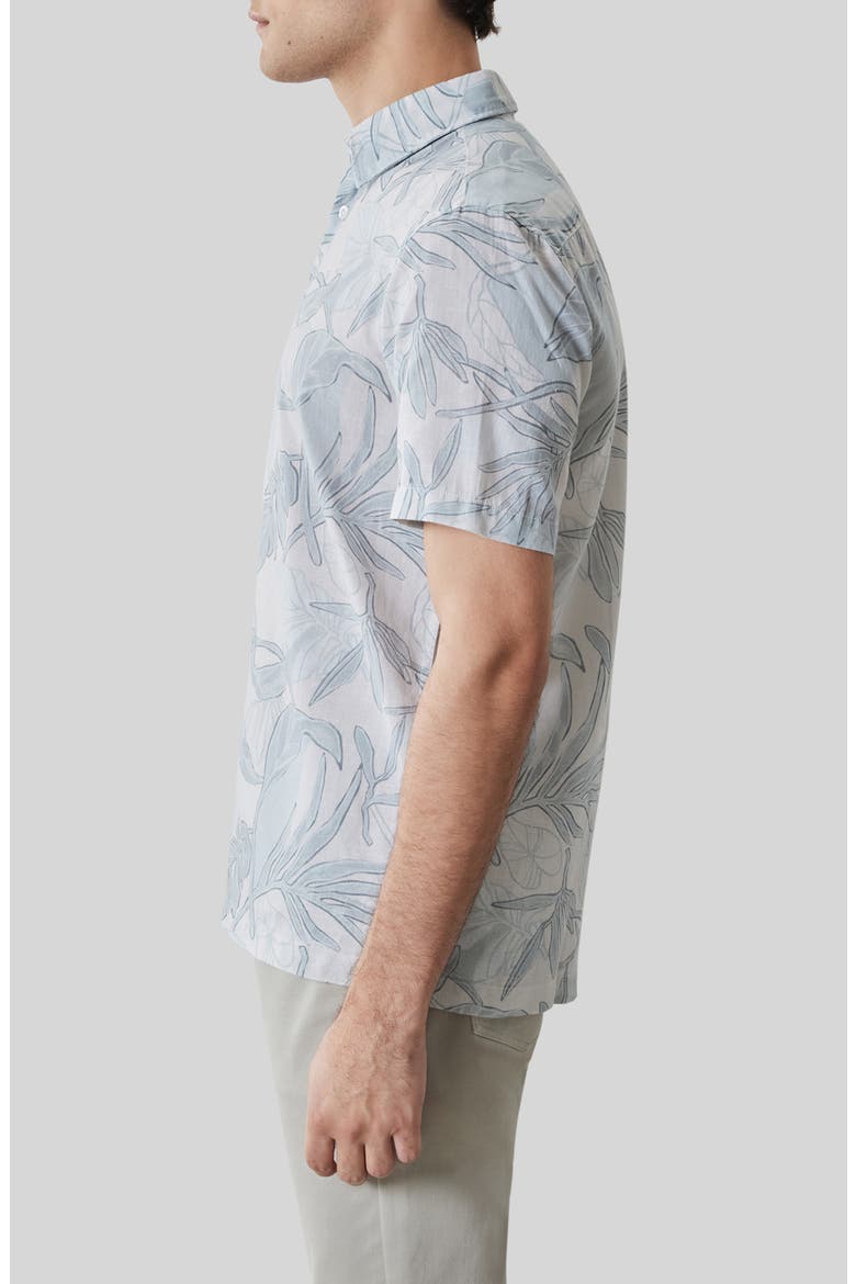 Stratford Cotton Short Sleeve Button-Up Shirt, Alternate, color, DUSTY TEAL