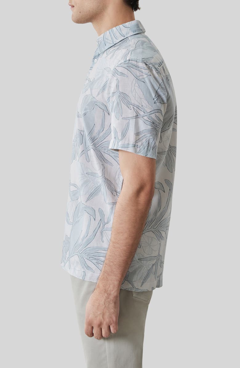 Robert Barakett Stratford Cotton Short Sleeve Button-Up Shirt, Alternate, color, Dusty Teal