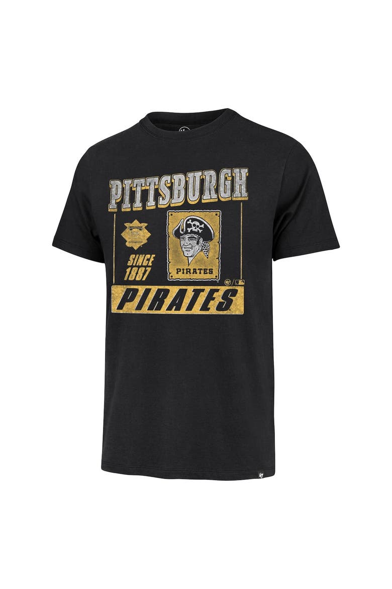 Men's '47 Black Pittsburgh Pirates Outlast Franklin T-Shirt, Alternate, color, Black