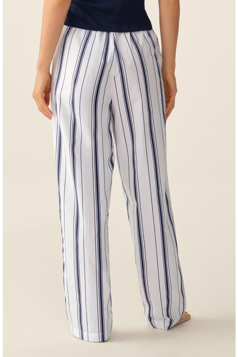 Romy Cotton Poplin Pajama Pants, Alternate, color, NAVY