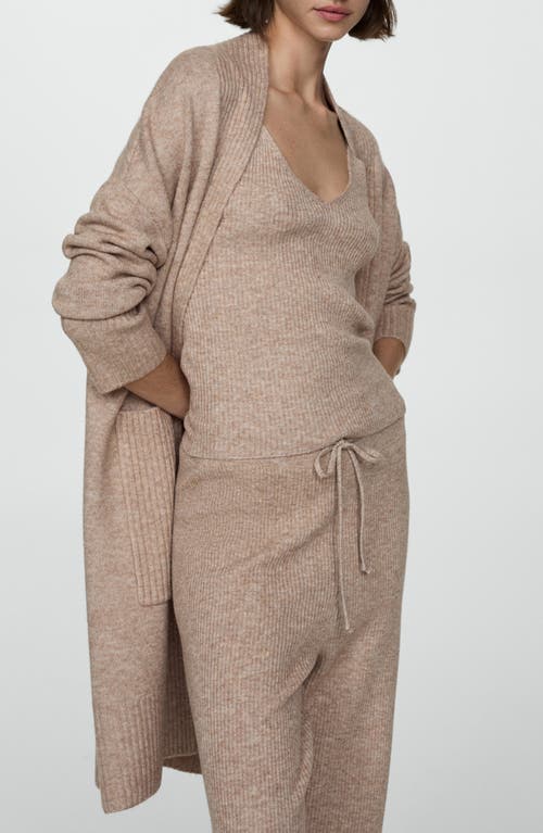 Mango Cardigan Maille Oversize In Sand