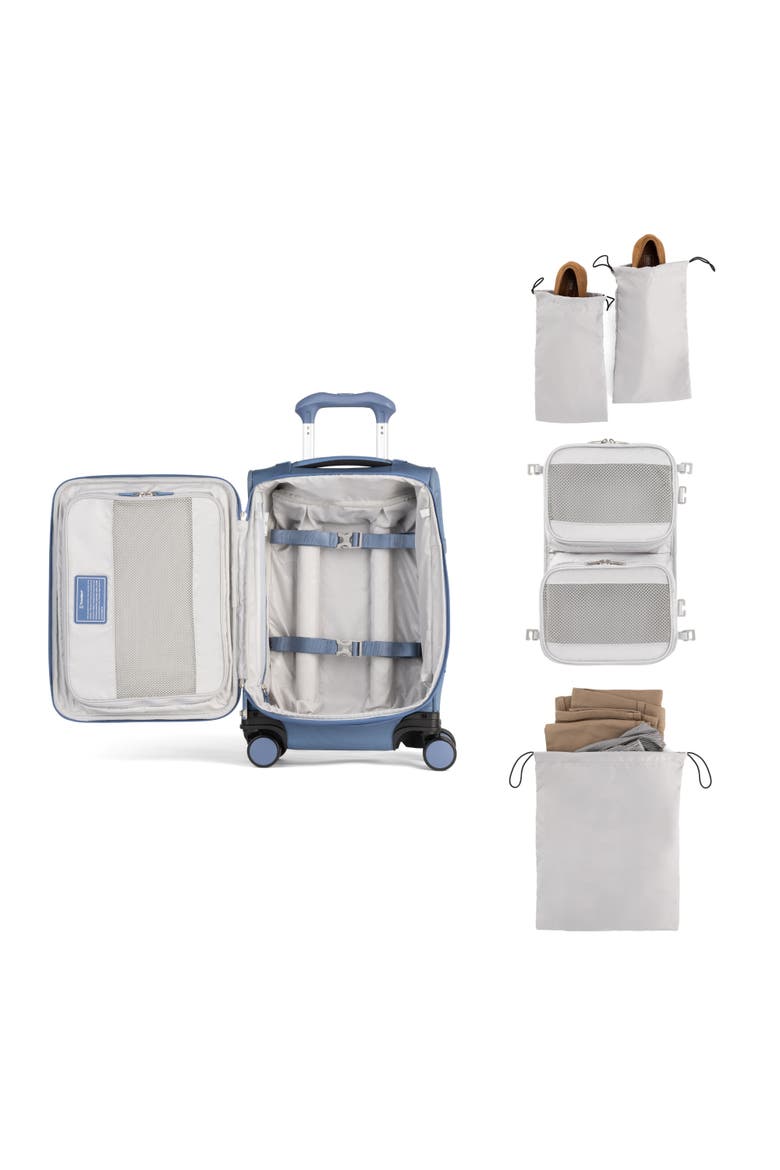 Versapack + Softside 21" Carry On & 29" Large Checked Spinner Luggage Set, Alternate, color, Elemental Blue