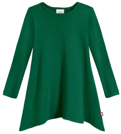 Baby Girls Long Sleeve 100% Cotton Soft Jersey Shark Bite Tunic (Baby)