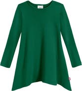 CITY THREADS Baby Girls Long Sleeve 100% Cotton Soft Jersey Shark Bite Tunic