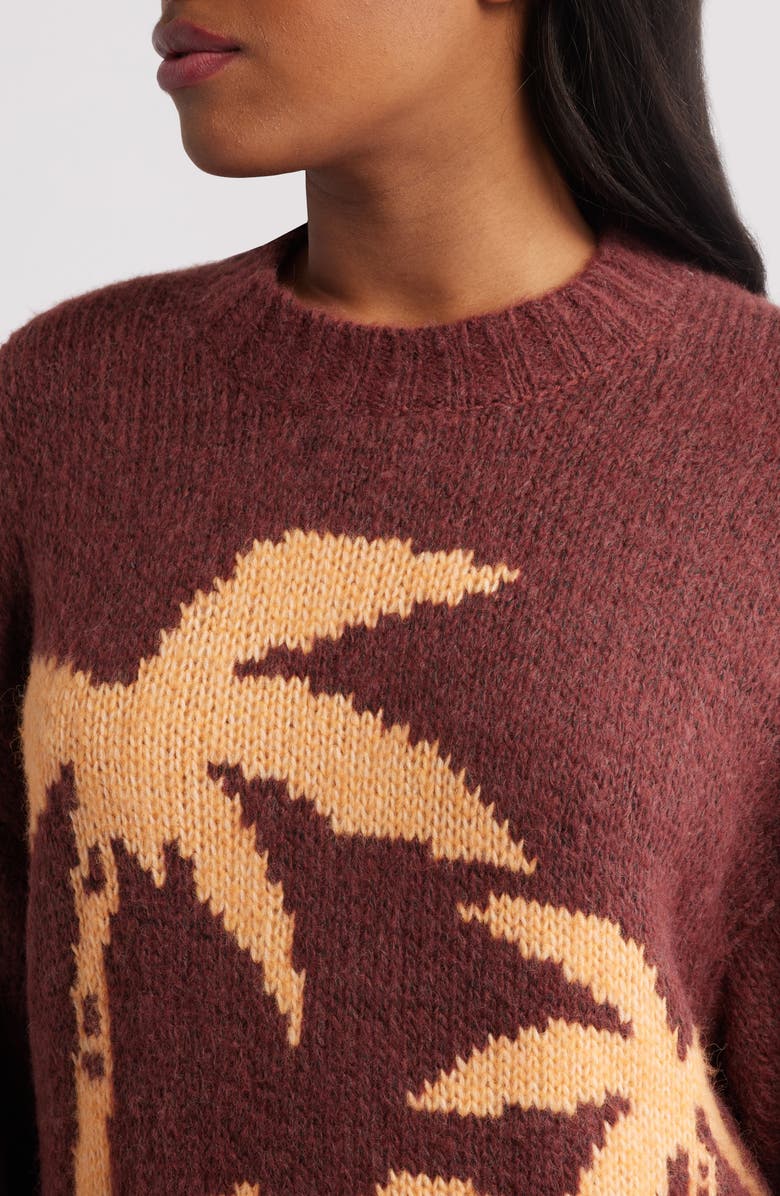 Rip Curl Beach Party Jacquard Sweater, Alternate, color, Plum