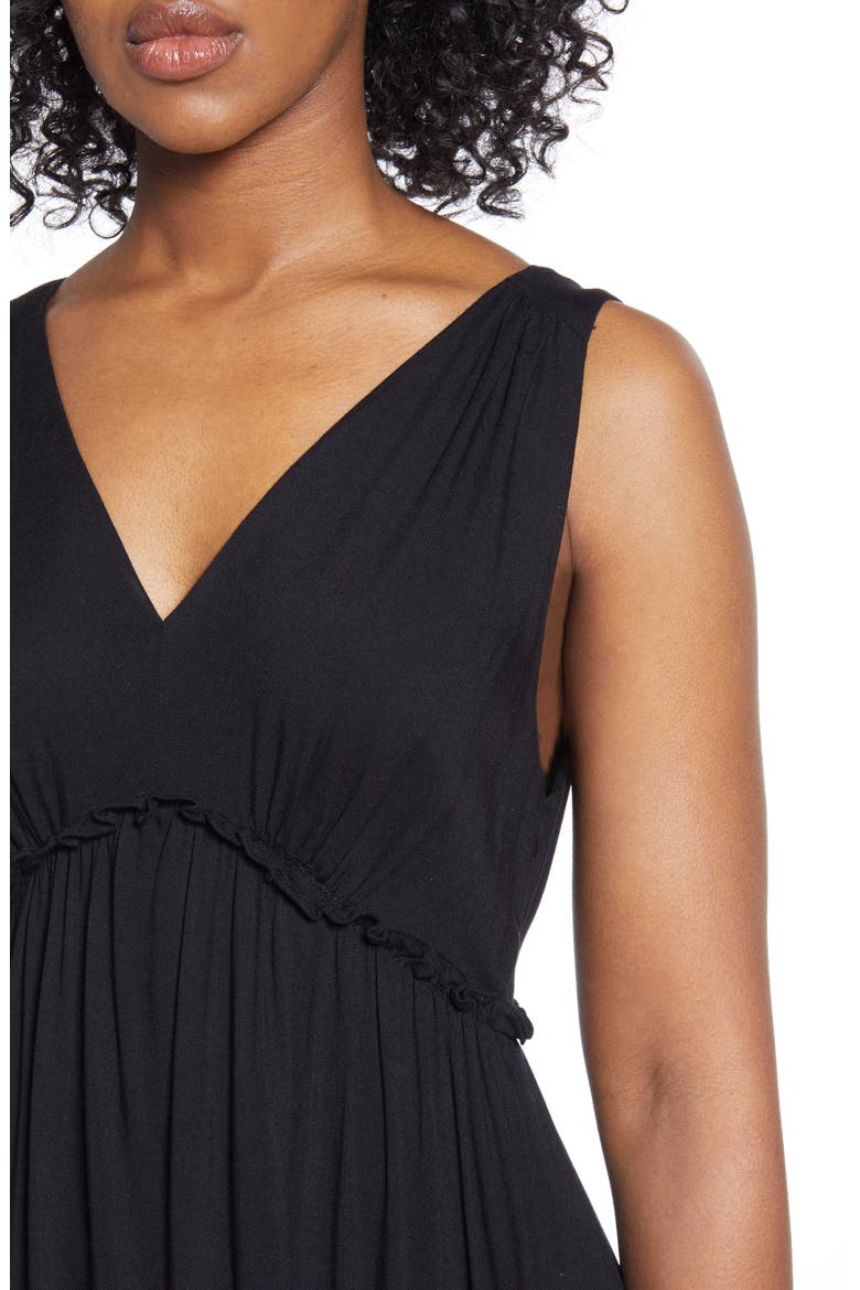 x Hi Sugarplum! Amalfi Border Maxi Dress, Alternate, color, BLACK