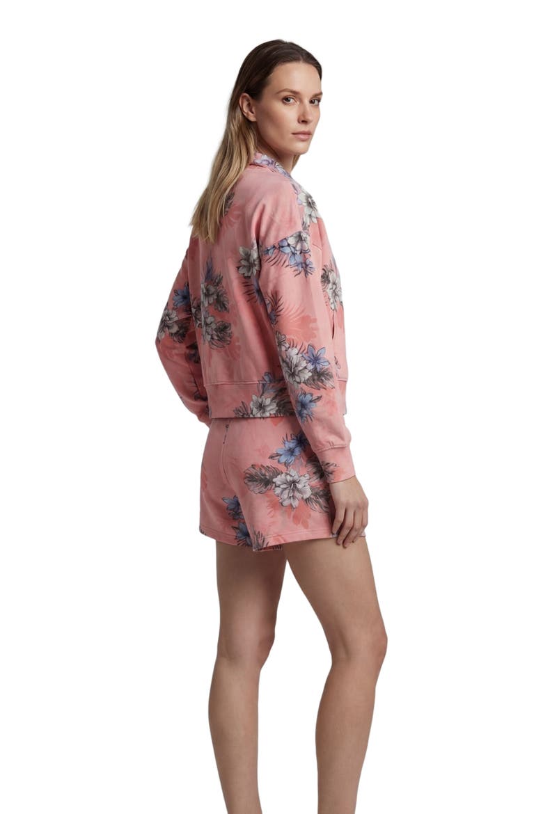 Exotic Floral Womens Drawstring Short, Alternate, color, EXOTIC FLORAL CORAL
