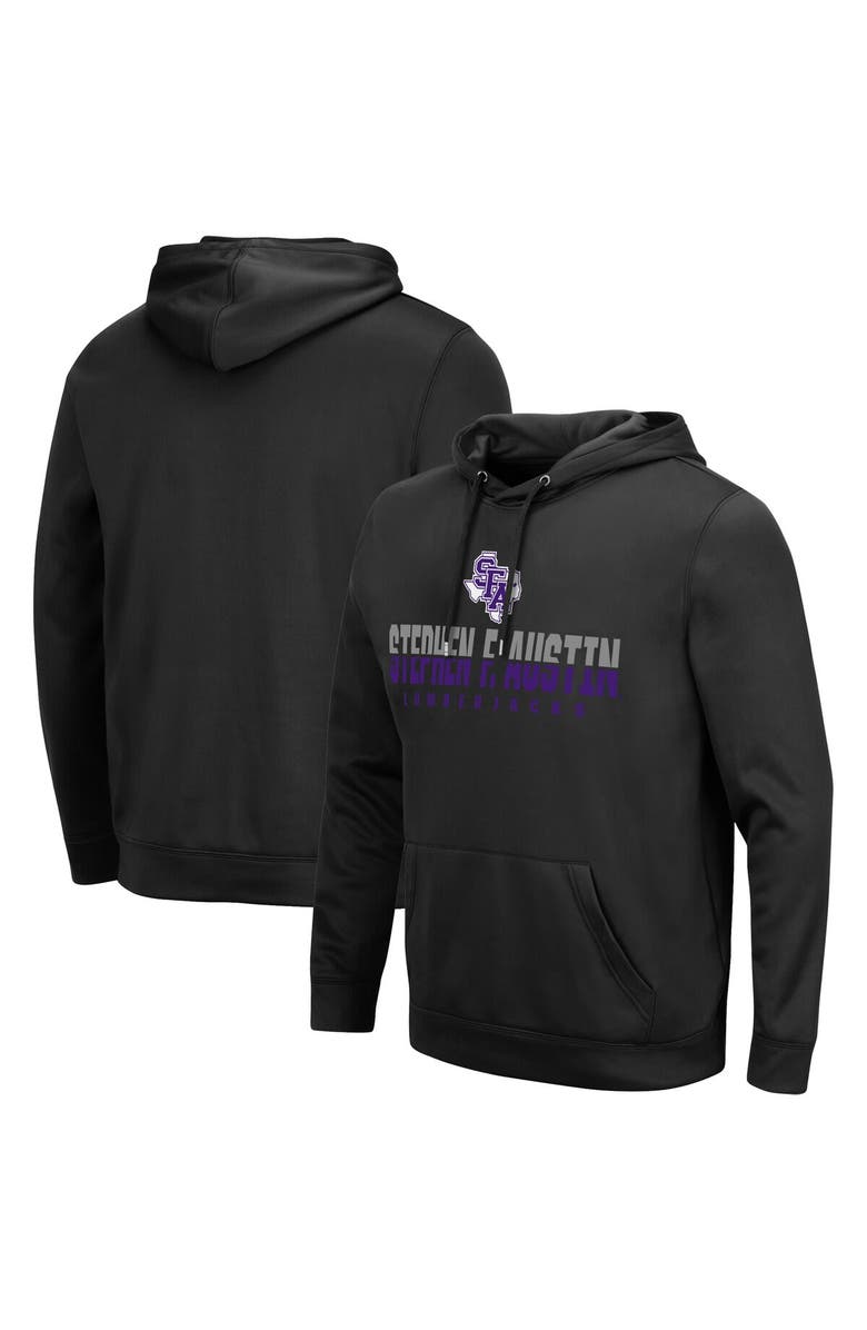 COLOSSEUM Men's Colosseum Black Stephen F Austin Lumberjacks Lantern Pullover Hoodie, Main, color, Black