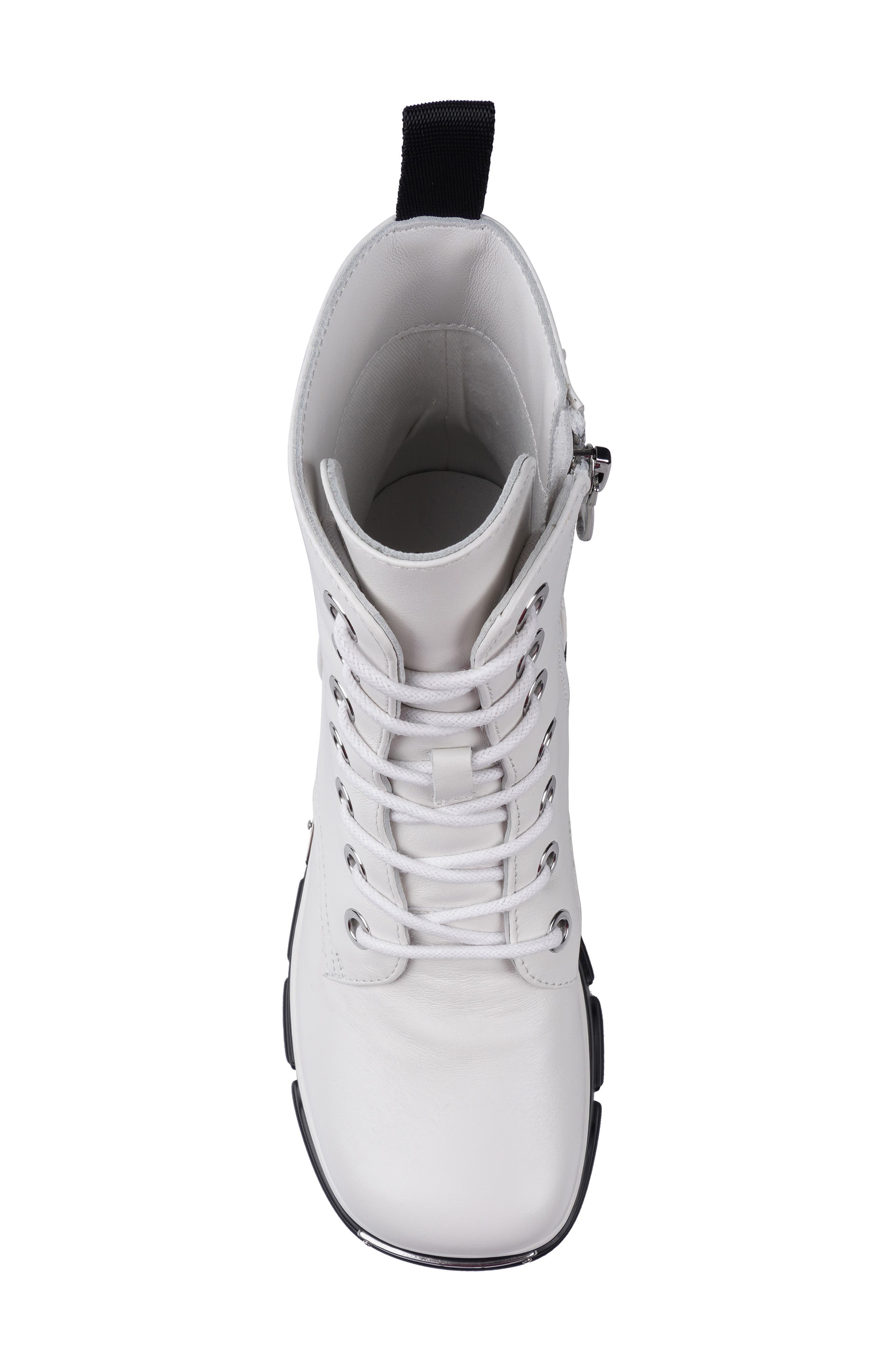 ZIGI Cataleya Platform Combat Boot, Alternate, color, Off White Leather