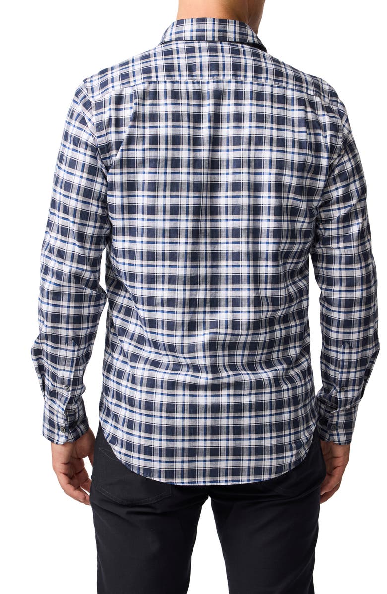 Rodd & Gunn Ridgelands Plaid Cotton & Linen Button-Up Shirt, Alternate, color,