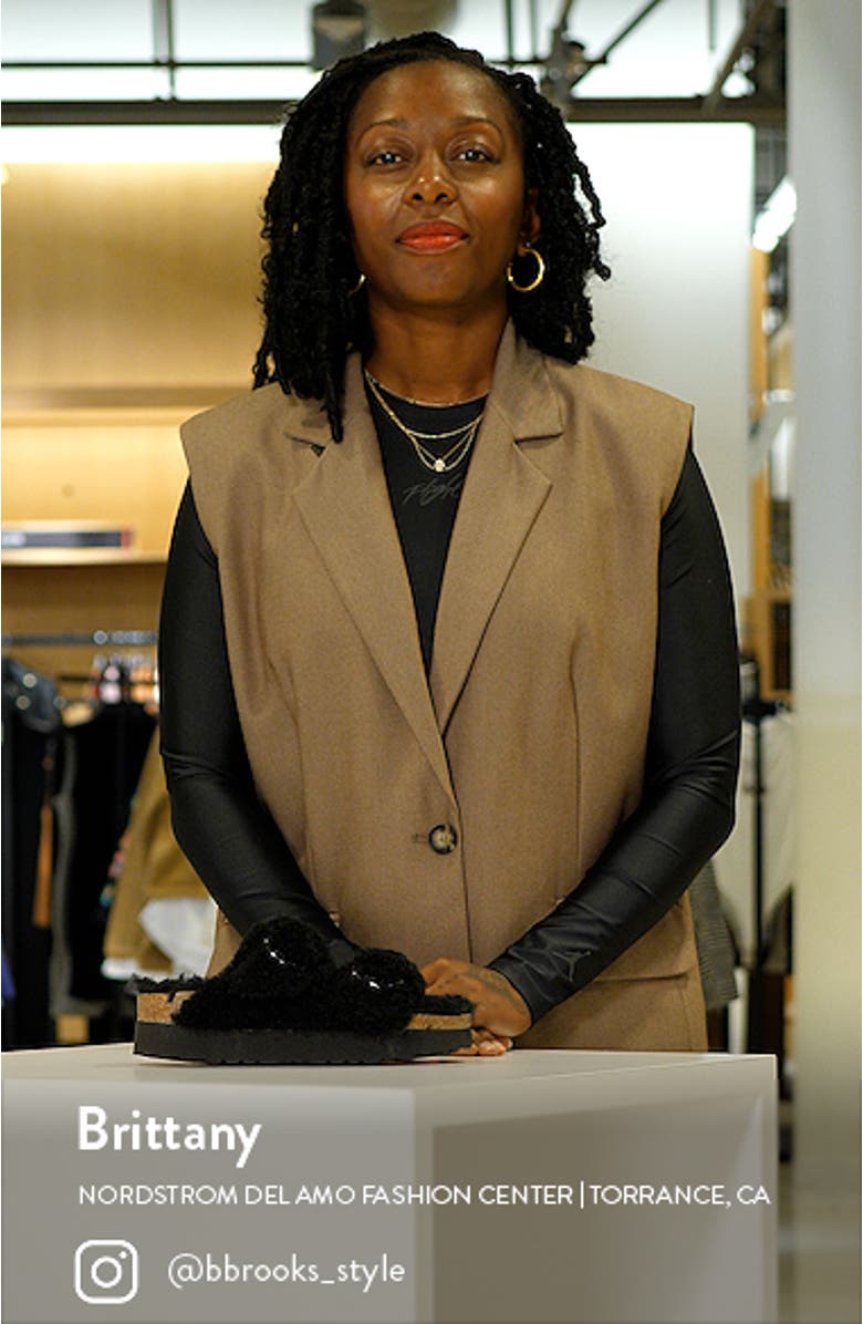 Papillio by Birkenstock Arizona Big Buckle Genuine Shearling Slide Sandal, sales video thumbnail