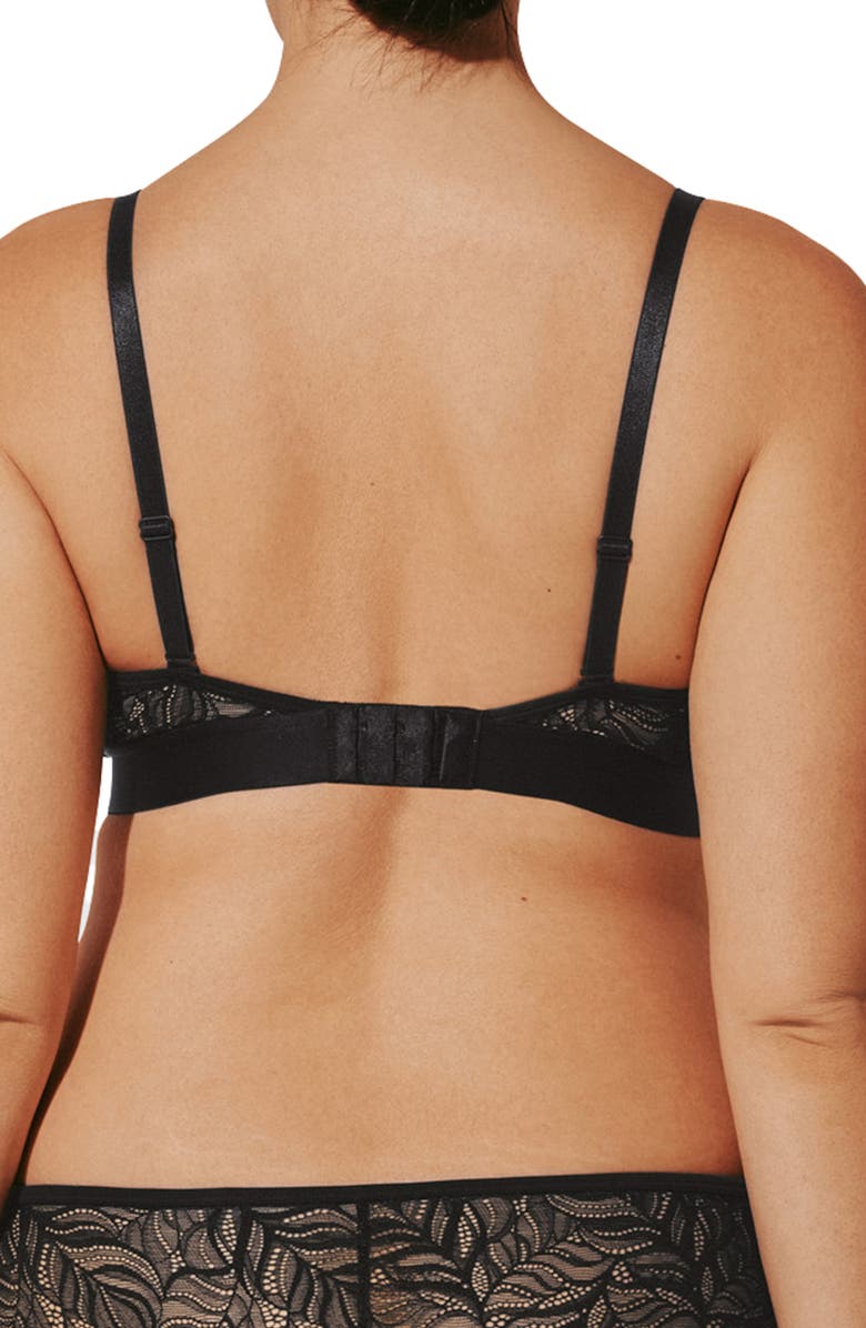 ThirdLove Feather Lace Triangle Bralette, Alternate, color, Black