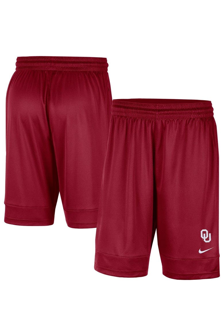 Men's Nike Crimson Oklahoma Sooners Fast Break Team Performance Shorts, Main, color, Crimson