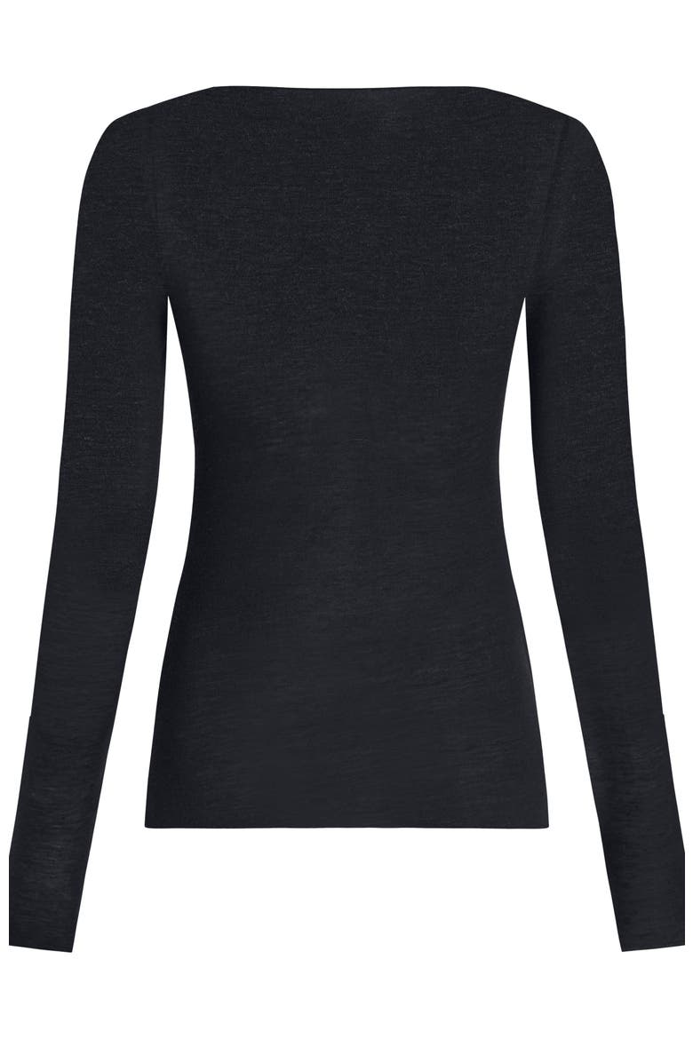 Super Soft Boatneck Shirt With Cashmere, Alternate, color, Black