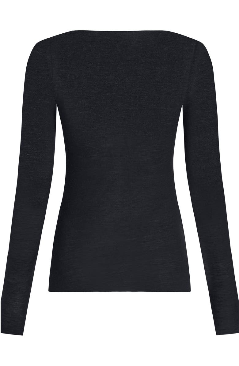 Hunkemöller Super Soft Boatneck Shirt With Cashmere, Alternate, color, Black