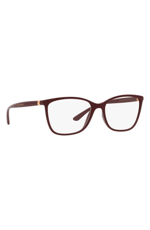 Dolce & Gabbana Dolce&gabbana 54mm Rectangular Optical Glasses In Brown
