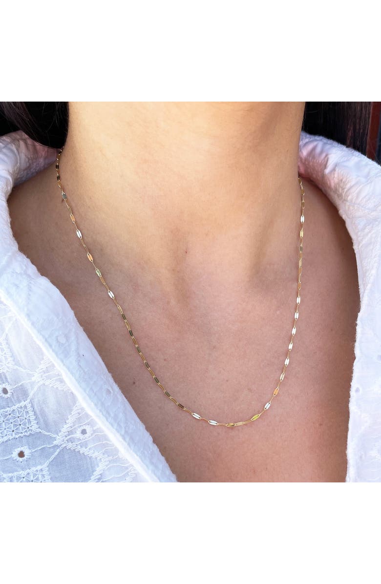 The Lovery Fine Jewelry Shimmer Chain Necklace, Alternate, color, Yellow Gold